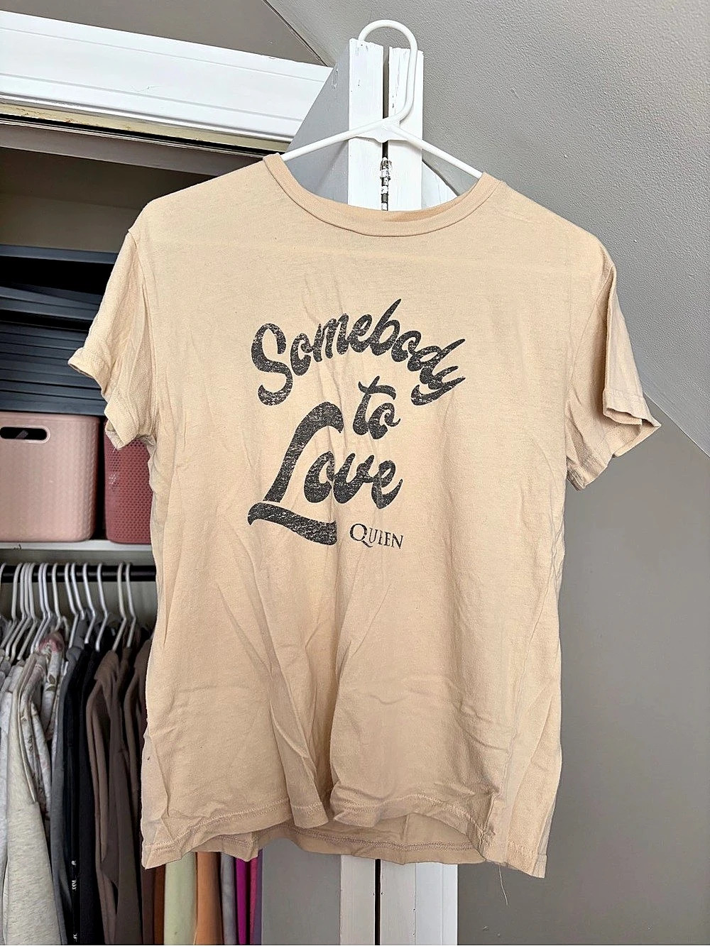 Queen Official Merch Somebody to Love T-Shirt Somebody to Love Graphic Tee in